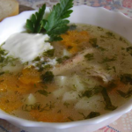 Суп с пшеничной крупой на курином бульоне — супы на первое