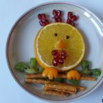 Петух из апельсина на Новый год