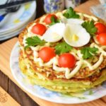 Торт из кабачковых блинчиков — закуски
