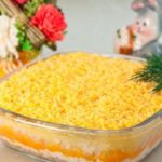 Салат «Мимоза» с плавленым сыром — салаты