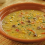 Суп с кукурузой и беконом на говяжем бульоне — супы на первое